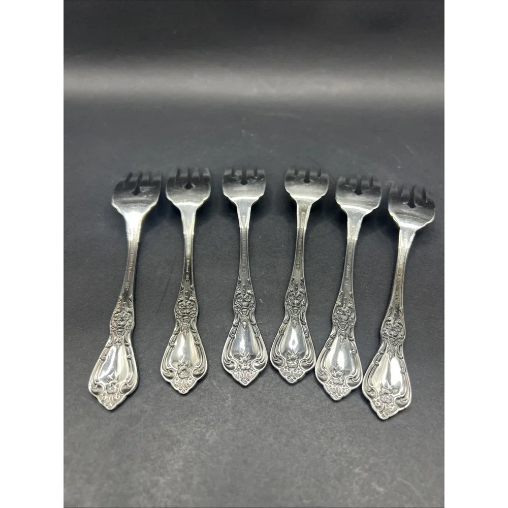 Oneida Kennett Square Distinction Deluxe Stainless Salad Forks Set Of 6 Vtg HH